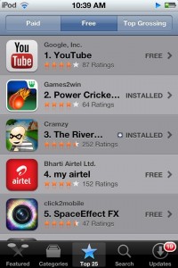 Power Cricket T20, #2 app on India iTunes Store